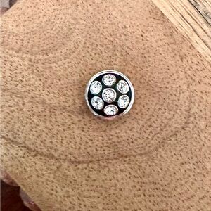 Kameleon Sterling Silver Pop Black with Clear Crystals